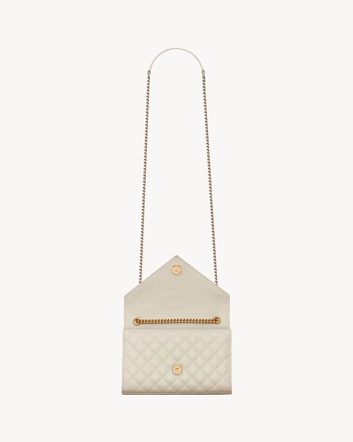YSL Envelope Small in Quilted Grain De Poudre Embossed Leather - Image 3